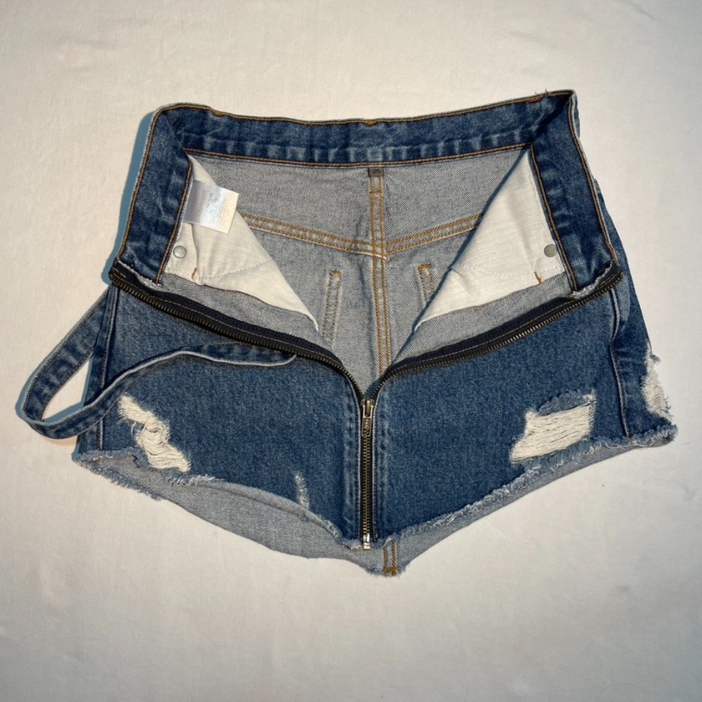 Carmar Denim Beatrice Zip Front Mini Skirt - Picture 4 of 9